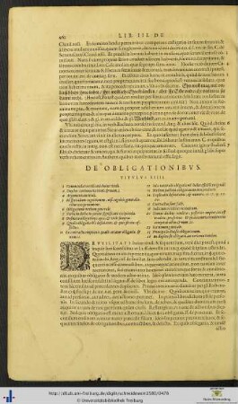 Titulus XIIII. De Obligationibus.