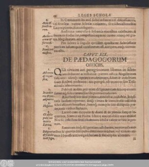 Caput XIX. De Paedagogorum Officiis.