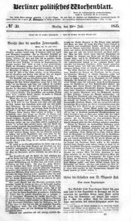 No 30, 25. Juli 1835