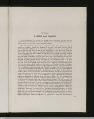10. Kapitel. Rückblick und Ausblick