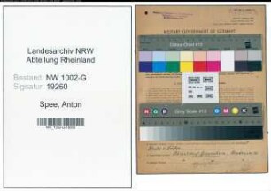 Entnazifizierung Anton Spee, geb. 28.05.1896 (Gastwirt)