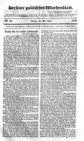 No 16, 16. April 1835