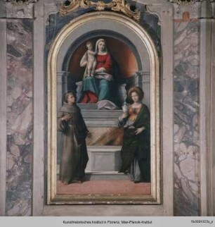 Thronende Madonna mit Heiligen