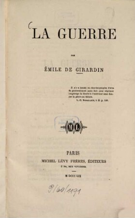 La guerre