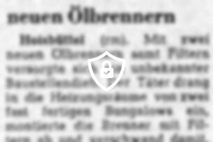 Interesse an zwei neuen Ölbrennern