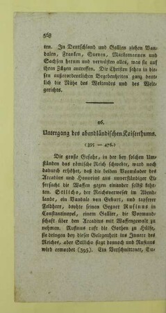 26. Untergang des abendlaendischen Kaiserthums