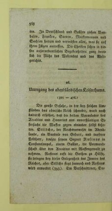 26. Untergang des abendlaendischen Kaiserthums