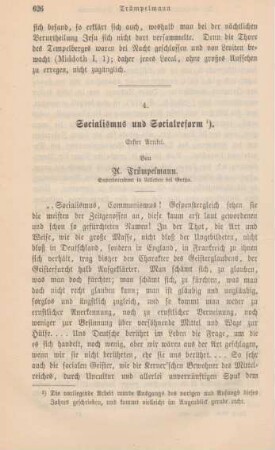 626-674 Socialismus und Socialreform : erster Artikel