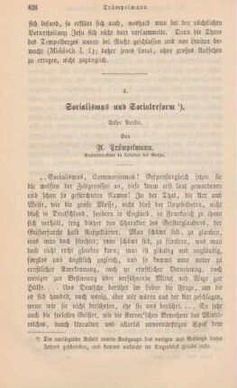 626-674 Socialismus und Socialreform : erster Artikel
