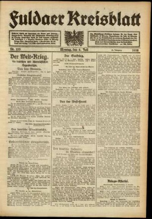 Ausgabe vom Montag, den 08. Juli 1918.
