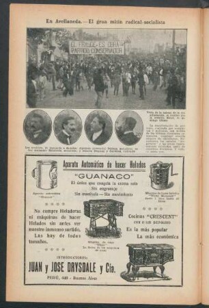 En Avellaneda.- El gran mitin radical-socialista