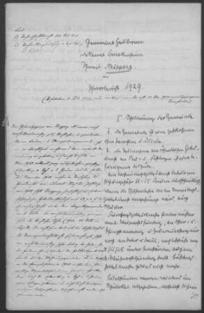 Neipperg: Pfarrbericht 1929