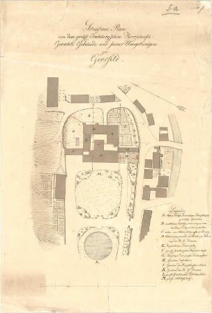 ohne Verfasserangabe; Gersfeld (Hessen); Gräflich Frohberg´sches Schloss - Lageplan