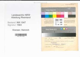 Entnazifizierung Heinrich Krenzer , geb. 10.02.1901 (Angestellter)