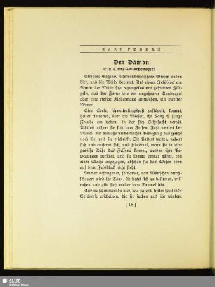Karl Federn: Der Dämon