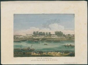 Vue de l´Arsenal,/prise de la Porte du Jardin du Roi du côté de l´eau