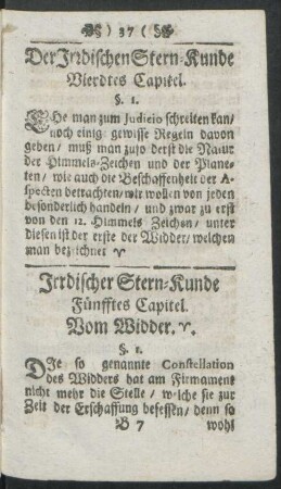 Der Irrdischen Stern-Kunde Vierdtes Capitel