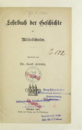 Lehrbuch der Geschichte für Mittelschulen