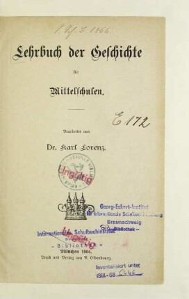 Lehrbuch der Geschichte für Mittelschulen