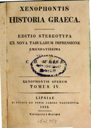 Xenophontis Opera. 4, Historia graeca