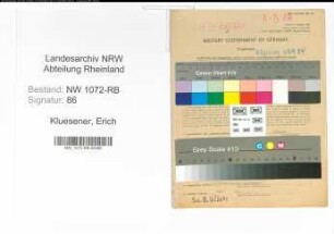 Entnazifizierung Erich Kluesener , geb. 05.06.1908 (Fabrikant)