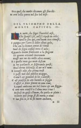 Del Triompho Della Morte Capitol II.