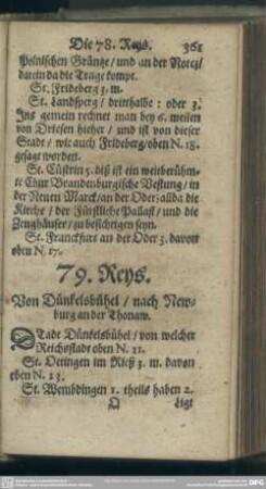 79. Reys. Von Dünkelsbühel, nach Newburg an der Thonaw