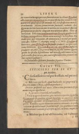 Caput VII. Efficiens Per Se Et per Accidens.