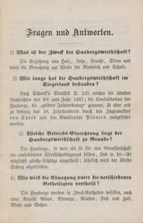 Fragen und Antworten.
