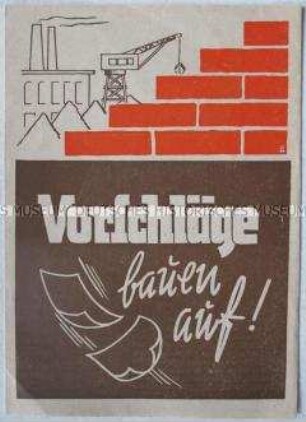 Illustrierte Propagandaschrift für die Erfüllung des Fünfjahrplans durch Neuerervorschläge