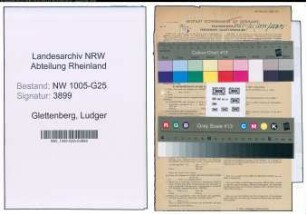 Entnazifizierung Ludger Glettenberg , geb. 09.08.1887 (Kaufmann)