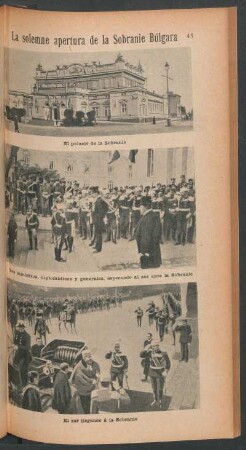La solemne apertura de la Sobranie Búlgara - [Ilustración]