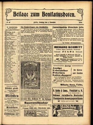Zweite Ausgabe vom Sonntag, den 04. November 1906.