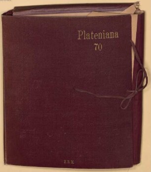 Nachlass von August Graf von Platen-Hallermünde (1796 - 1835) - BSB Plateniana. 70,b, August Graf von Platen-Hallermünde (1796 - 1835) Nachlass: Auszüge aus Briefen Paltens an seine Mutter - BSB Plateniana 70.b