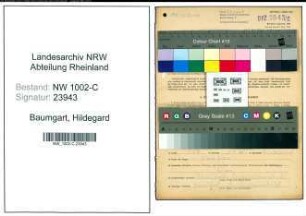 Entnazifizierung Hildegard Baumgart, geb. 03.02.1921 (Blumenbinderin)