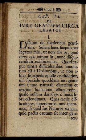 Cap VI. De Iure Gentium Circa Legatos. - Cap. IX. De Eo, Quod In Hostem Licet.
