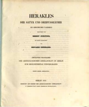 Herakles, der Satyr und Dreifußräuber : ein griechisches Vasenbild