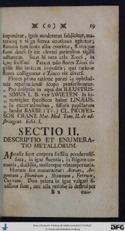 Sectio II. Descriptio Et Enumeratio Metallorum.