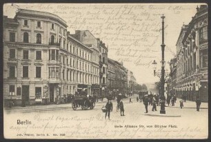 Ansichtskarte „Belle Alliance Str. vom Blücher Platz“