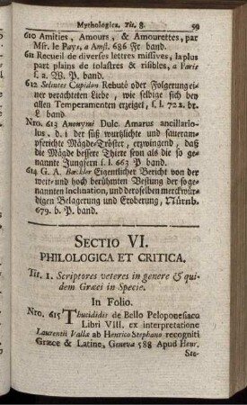 Sectio VI. - Sectio VII.