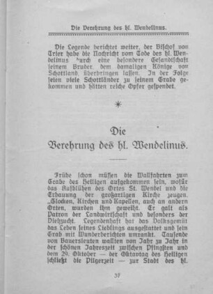 Die Verehrung des hl. Wendelinus.