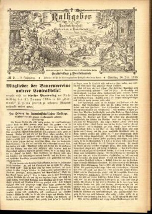 Ausgabe vom Sonntag, den 20. Januar 1895.