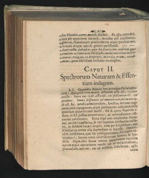 Caput II. Spectrorum Naturam & Essentiam indagans.