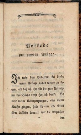 Vorrede zur zwoten Auflage.
