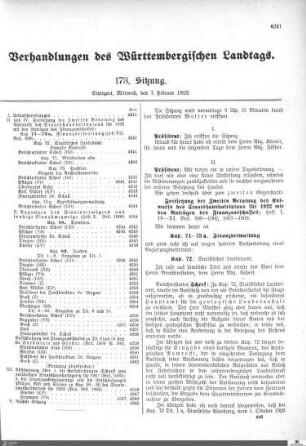 173. Sitzung, Stuttgart, 7.2.1923