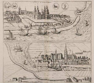 Ansicht von Tönning und Ansicht von Husum