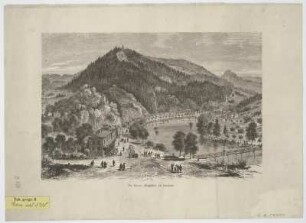 Ansicht von Gießhübl-Sauerbrunn bei Karlsbad, Holzschnitt, um 1875 : Der Kurort "Gießhübel" bei Karlsbad. - [S.l.] , [um 1875]. - 1 Ansicht : Holzschn. ; 28 x 19 cm