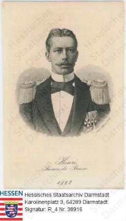 Heinrich Prinz v. Preußen (1862-1929) / Porträt in Marineuniform, Brustbild