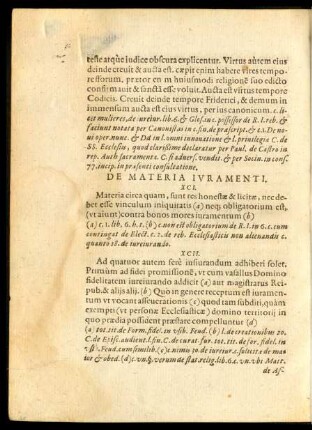 De Materia Iuramenti.