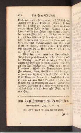 Am Tage Johannis des Evangelisten.
